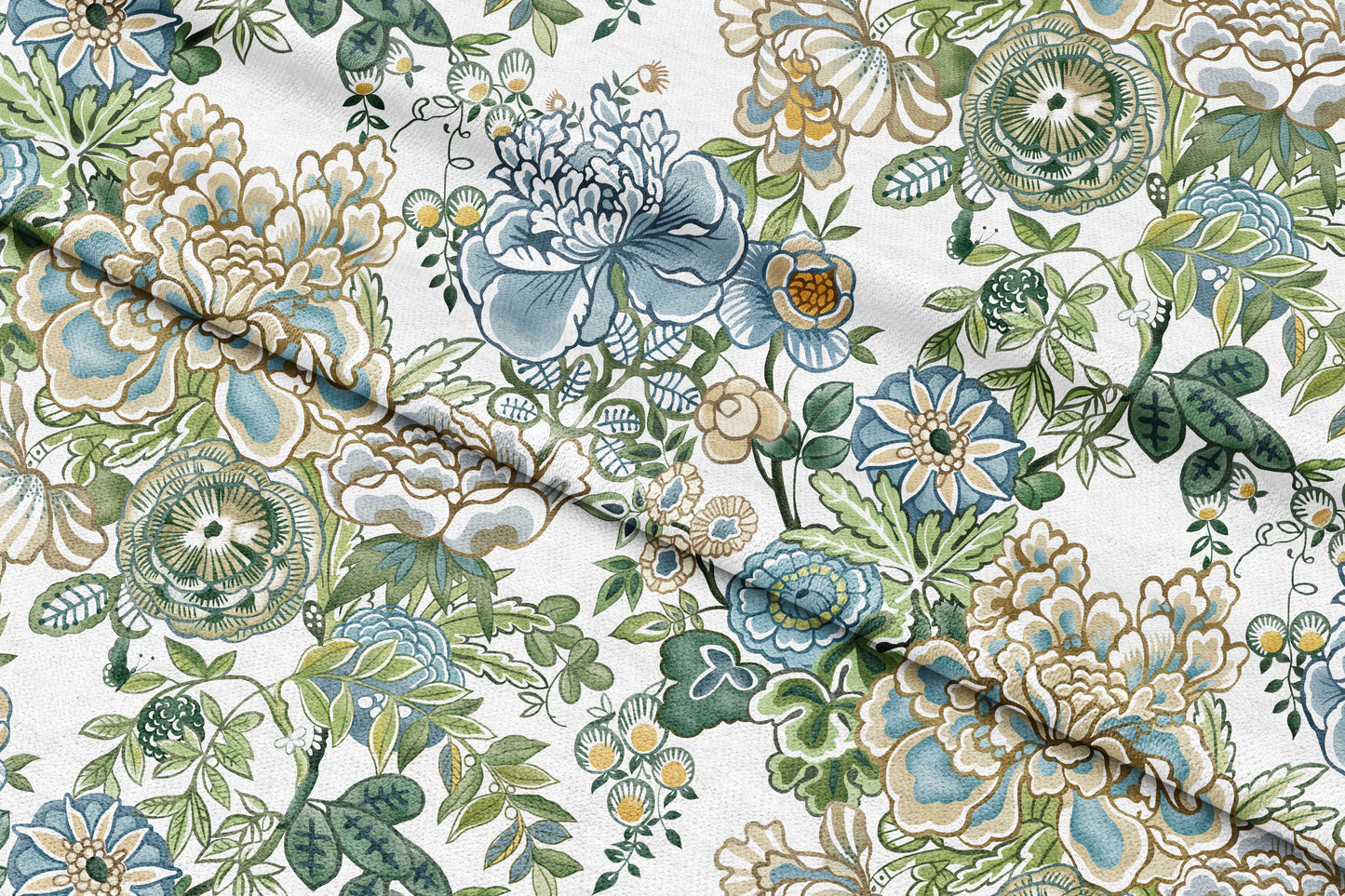 Serene Garden - Decorative Printed Fabric - Sample