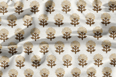Gul-e-Mughal - Decorative Printed Fabric - Sample