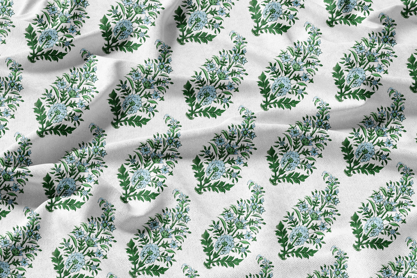 Mughal Pine - Decorative Printed Fabric - Sample