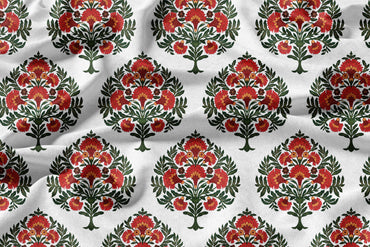 Zahra Gul - Decorative Printed Fabric - Sample