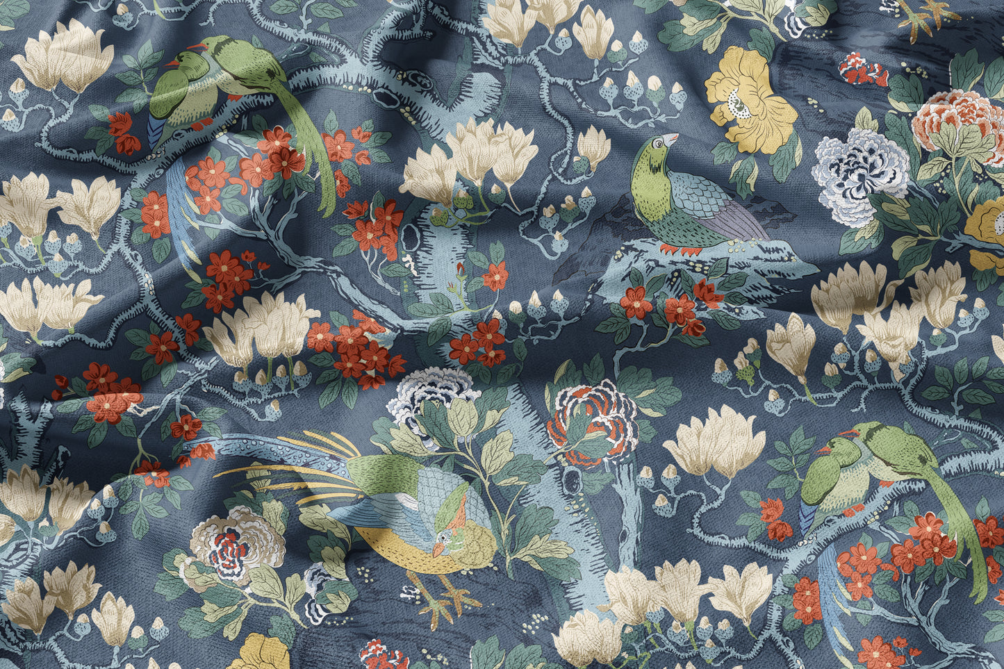 Chinoiserie Garden Song - Decorative Printed Fabric