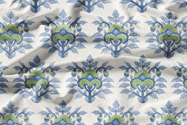 Floral Medley Motif - Decorative Printed Fabric - Sample