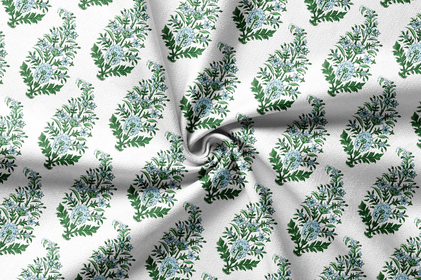 Mughal Pine - Decorative Printed Fabric - Sample