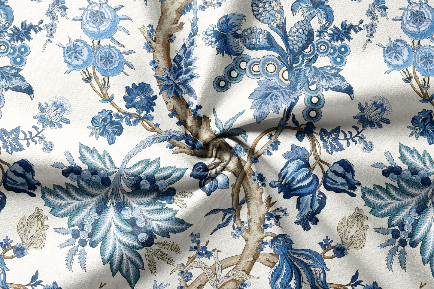 Delft Meadow - Decorative Printed Fabric - Sample