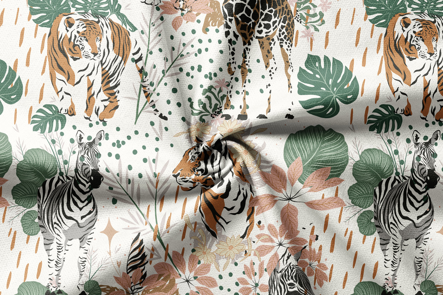 Safari Splendor Forest - Decorative Printed Fabric - Sample