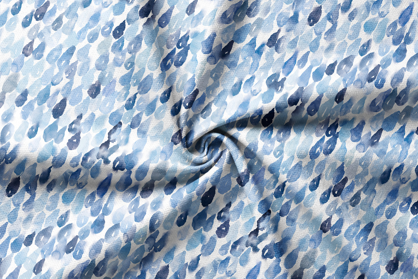 Monsoon Raindrops - Decorative Printed Fabric - Sample