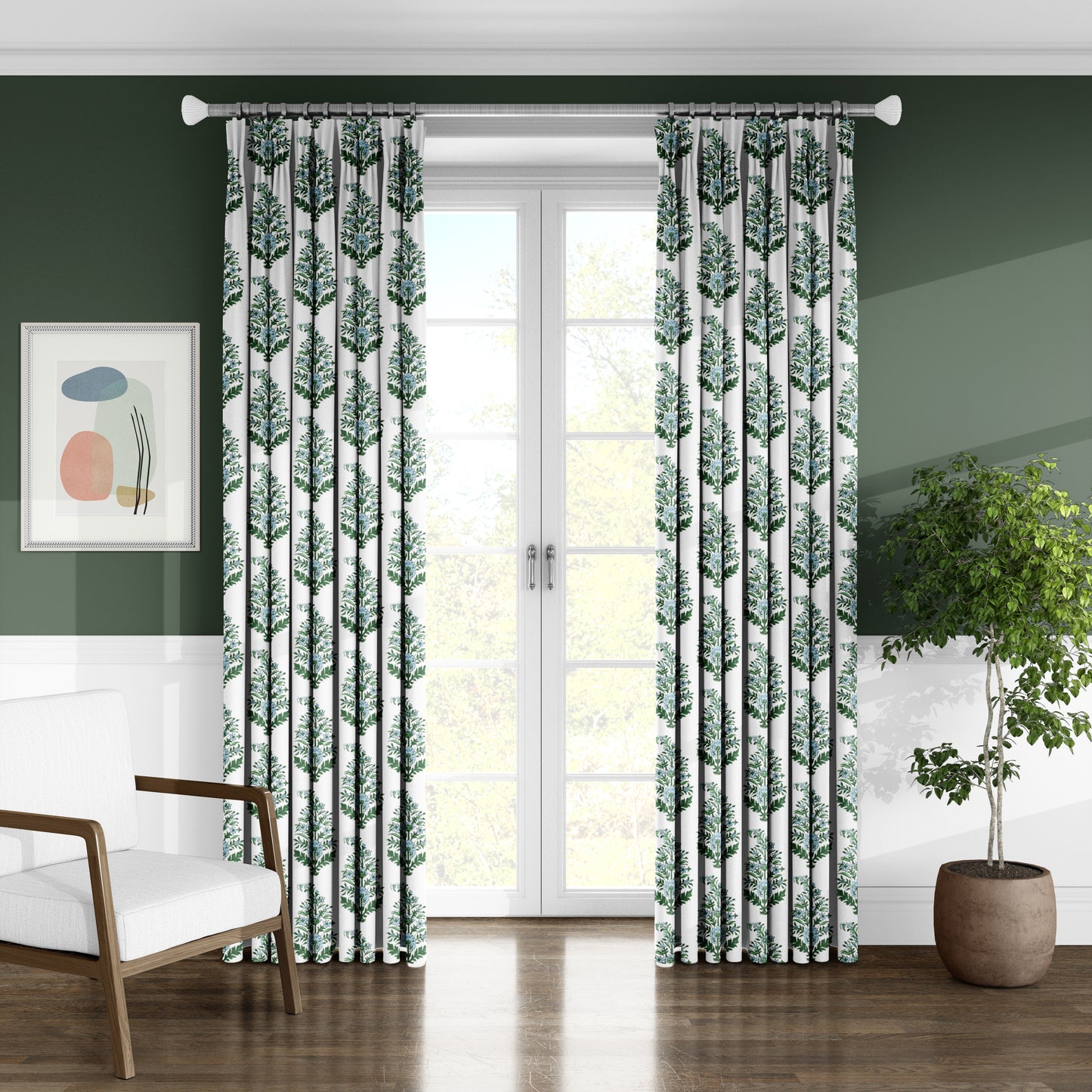 Mughal Pine - Decorative Printed Fabric