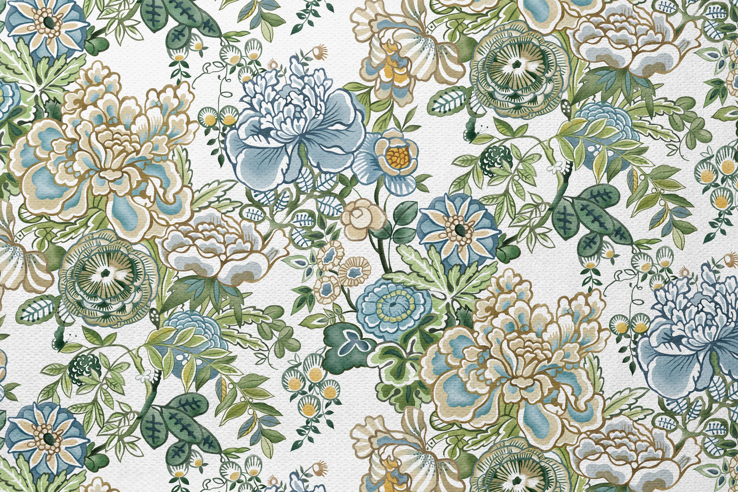 Serene Garden - Decorative Printed Fabric