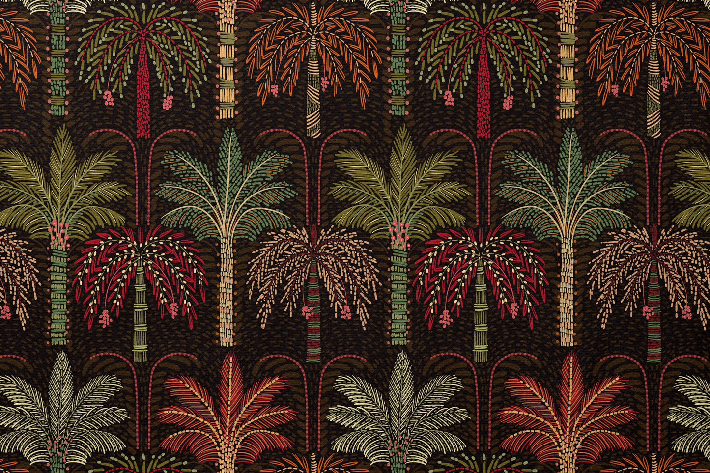 Tropical Palm Grove - Decorative Printed Fabric