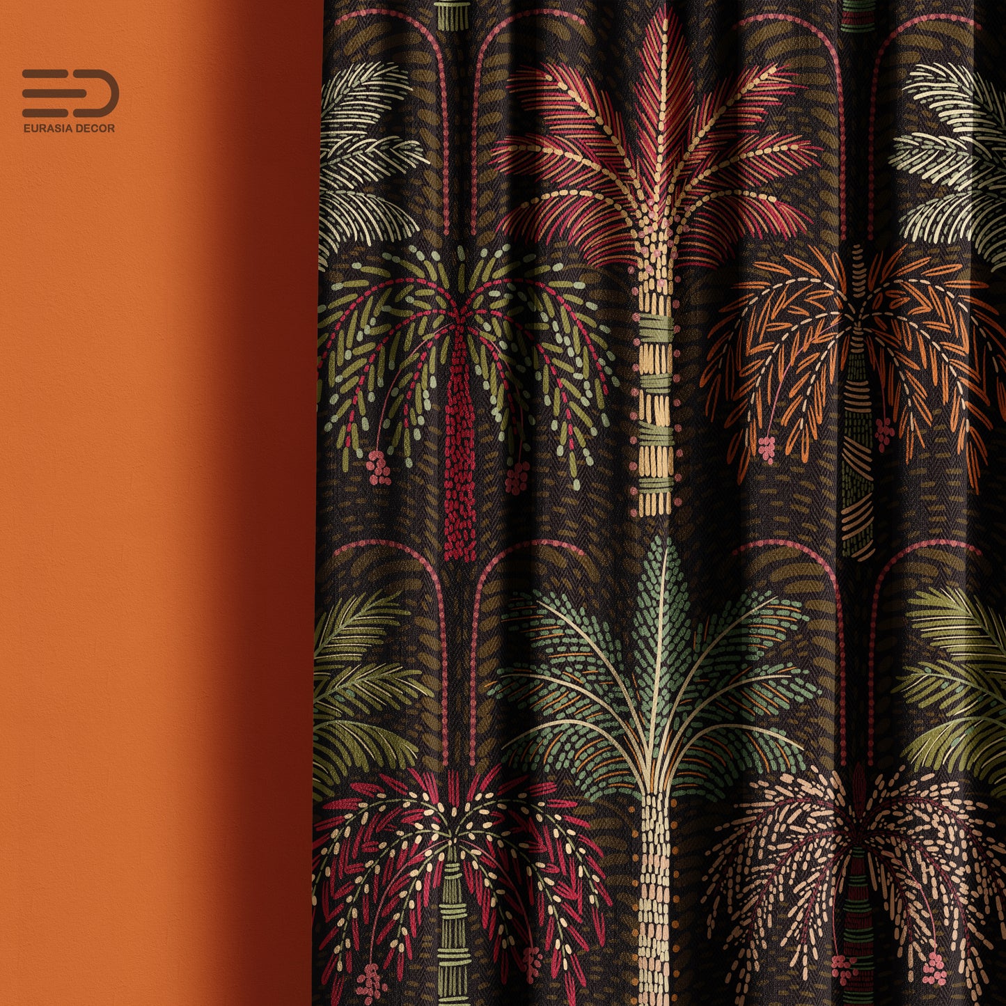 Tropical Palm Grove - Decorative Printed Fabric