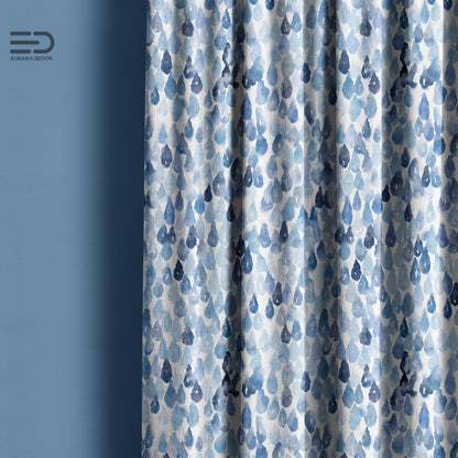Monsoon Raindrops - Decorative Printed Fabric