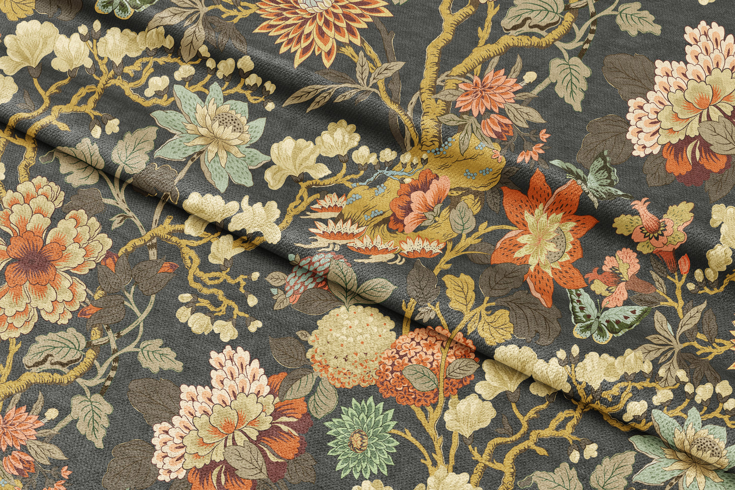 Twilight Blossom - Decorative Printed Fabric - Sample