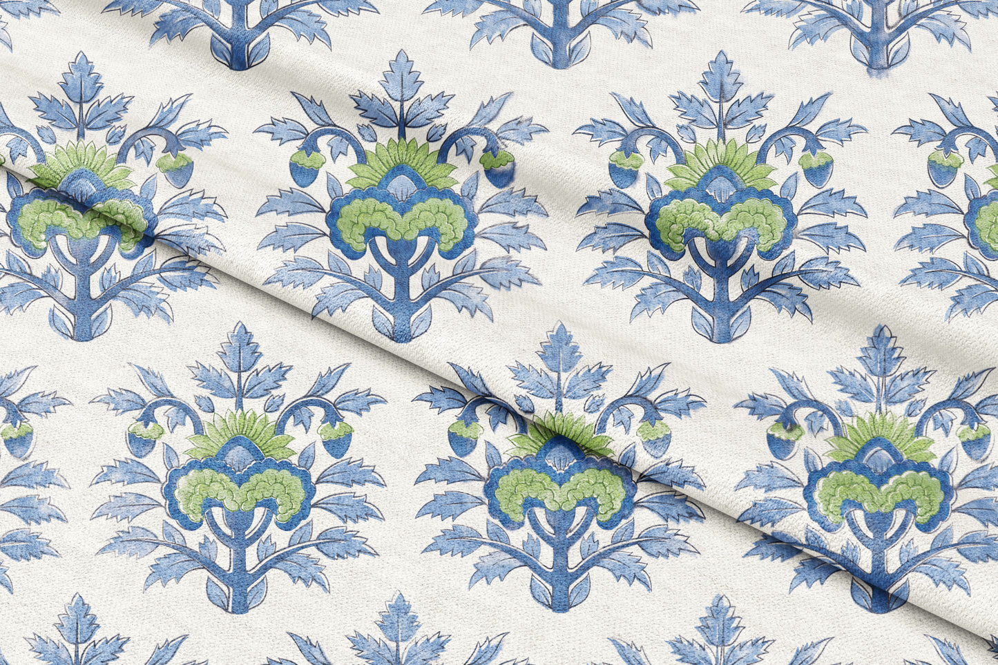 Floral Medley Motif - Decorative Printed Fabric - Sample