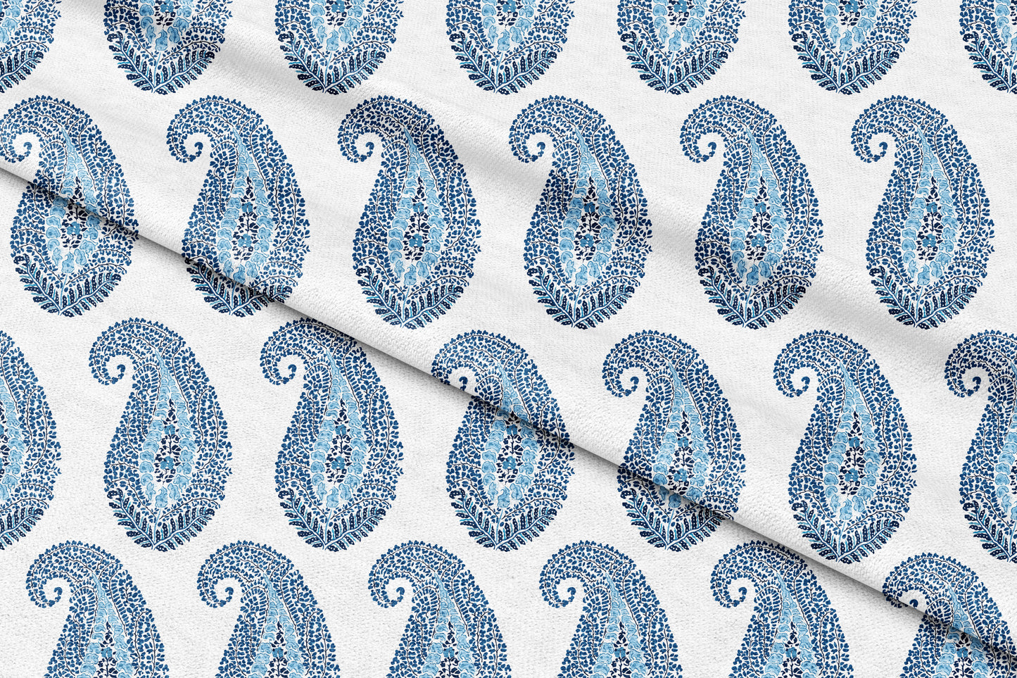 Indigo Teardrop - Decorative Printed Fabric