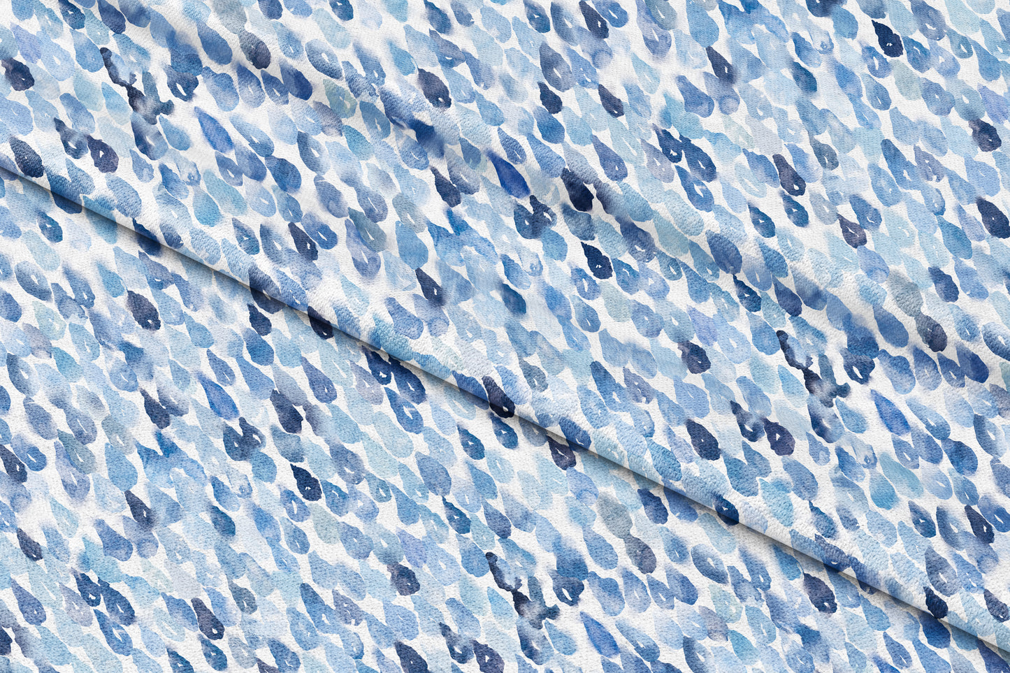 Monsoon Raindrops - Decorative Printed Fabric - Sample