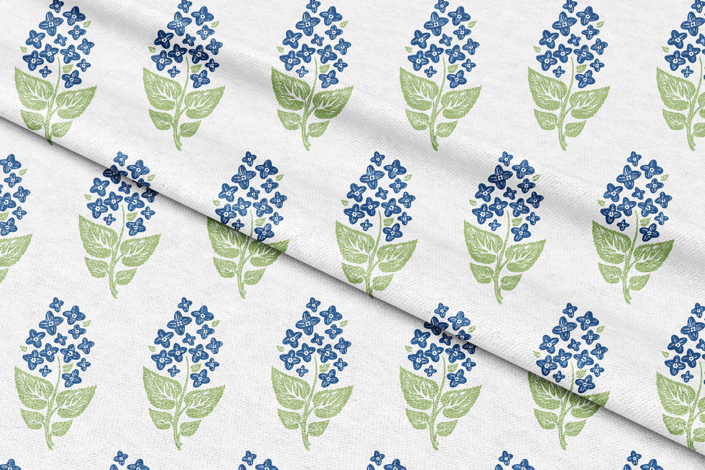 Spring Floral Motif - Decorative Printed Fabric - Sample