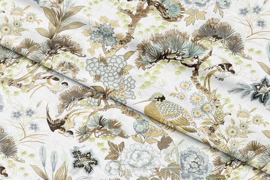 Feathered Elegance - Decorative Printed Fabric