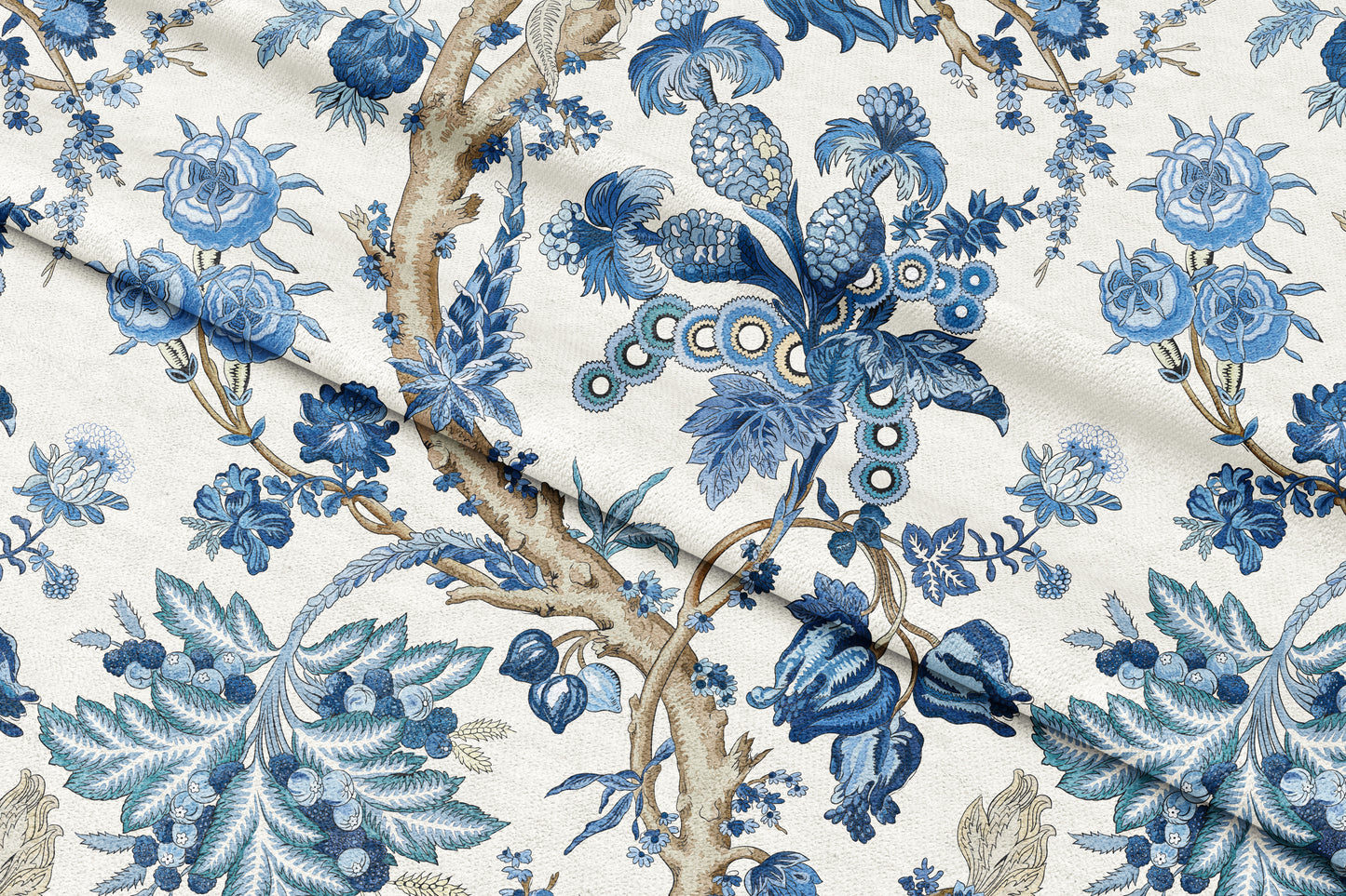 Delft Meadow - Decorative Printed Fabric - Sample