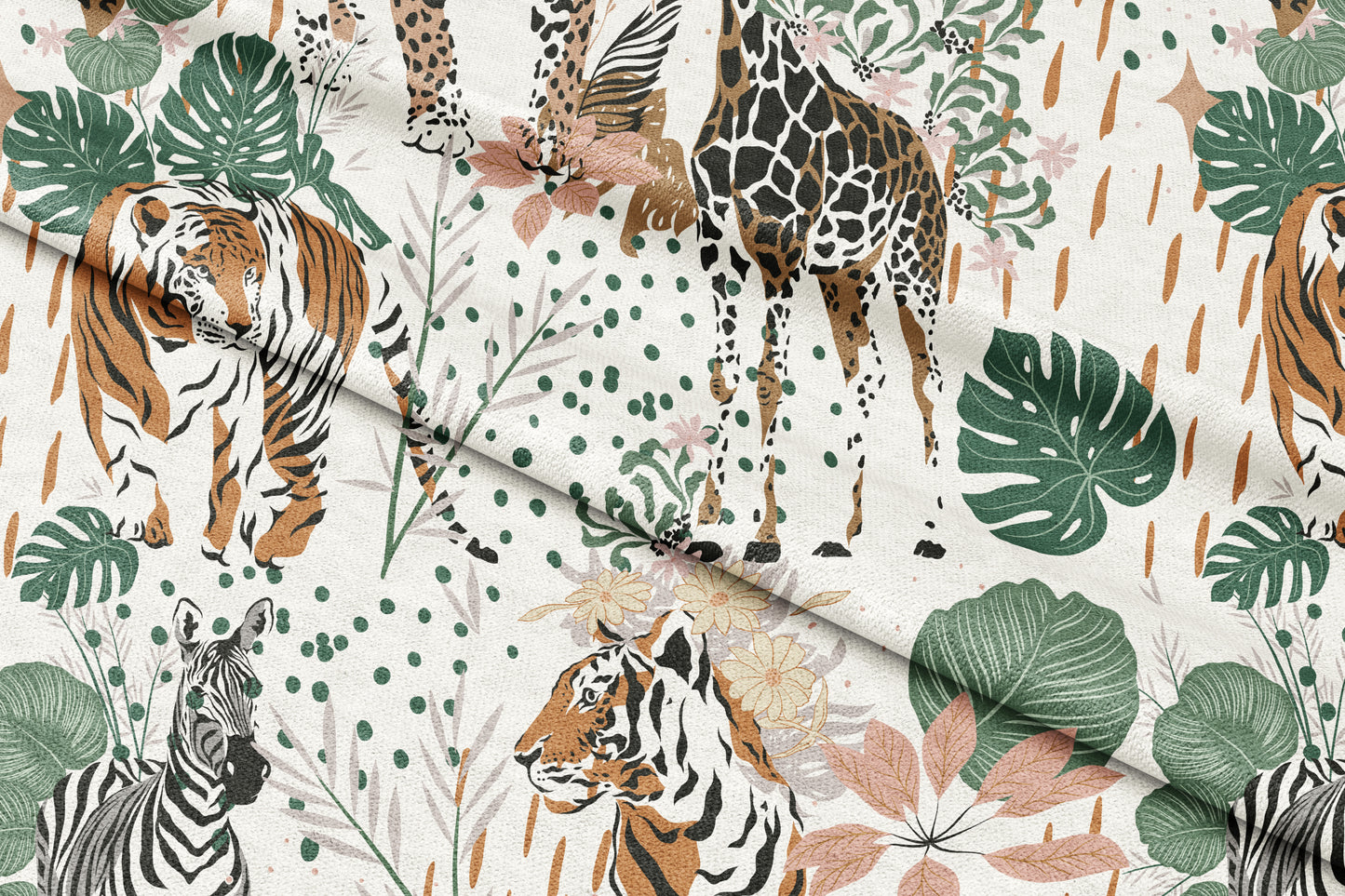 Safari Splendor Forest - Decorative Printed Fabric - Sample