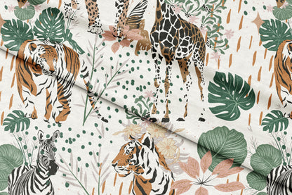 Safari Splendor Forest - Decorative Printed Fabric - Sample