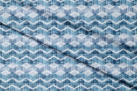 Blue Motion Printed Queen Size Bedsheet