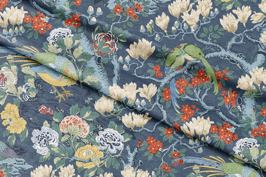 Chinoiserie Garden Song - Decorative Printed Fabric