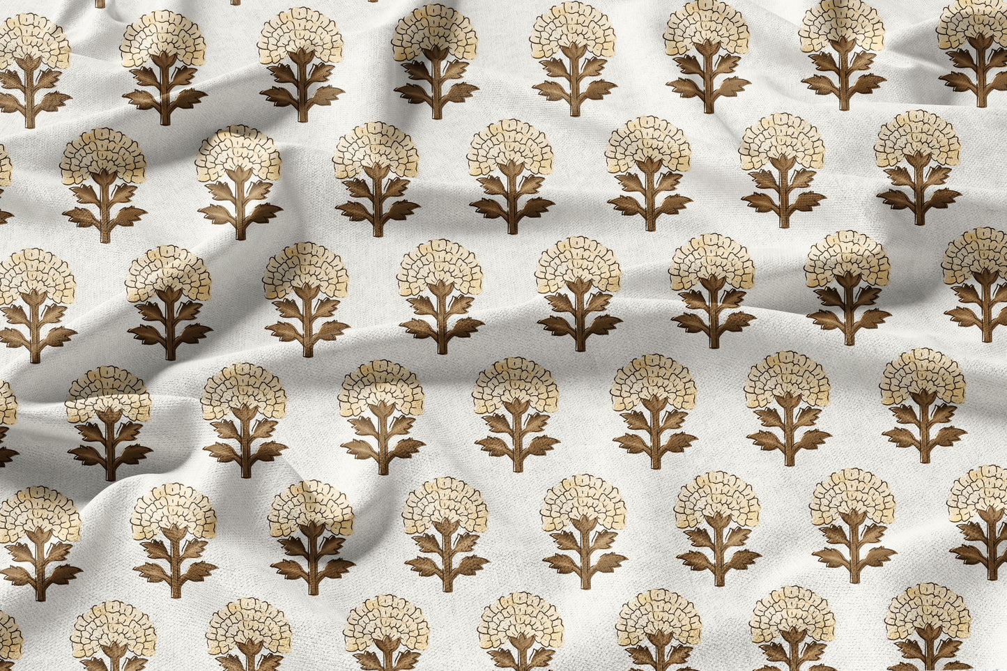 Gul-e-Mughal - Decorative Printed Fabric - Sample