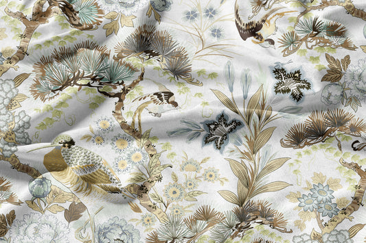  Feathered Elegance - Decorative Printed Fabric - Sample