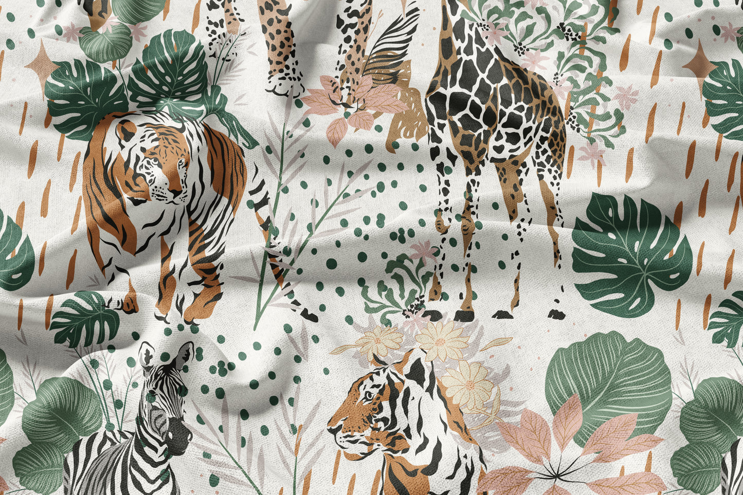 Safari Splendor Forest - Decorative Printed Fabric - Sample