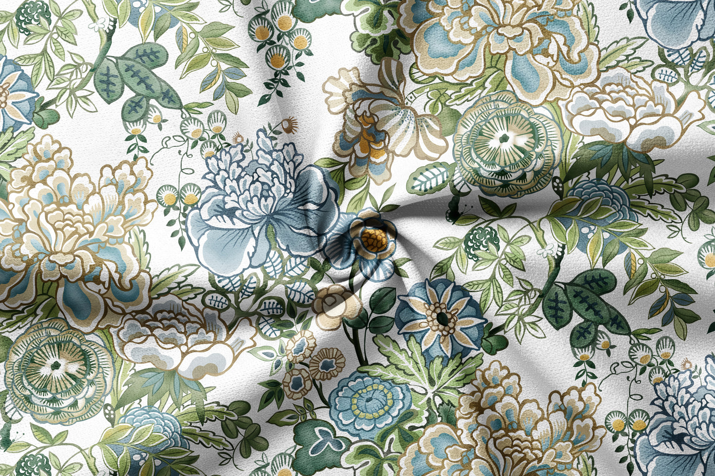 Serene Garden - Decorative Printed Fabric