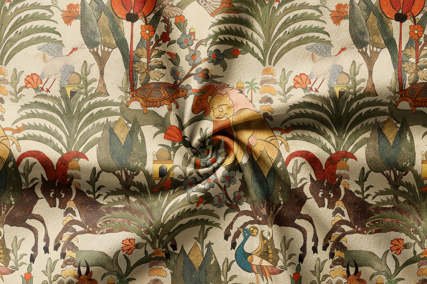 Bagh-i-Roohani - Decorative Printed Fabric - Sample