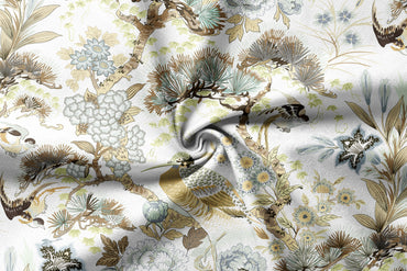  Feathered Elegance - Decorative Printed Fabric - Sample
