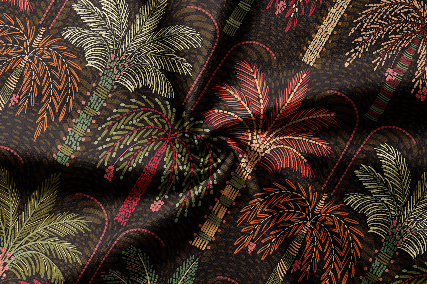 Tropical Palm Grove - Decorative Printed Fabric