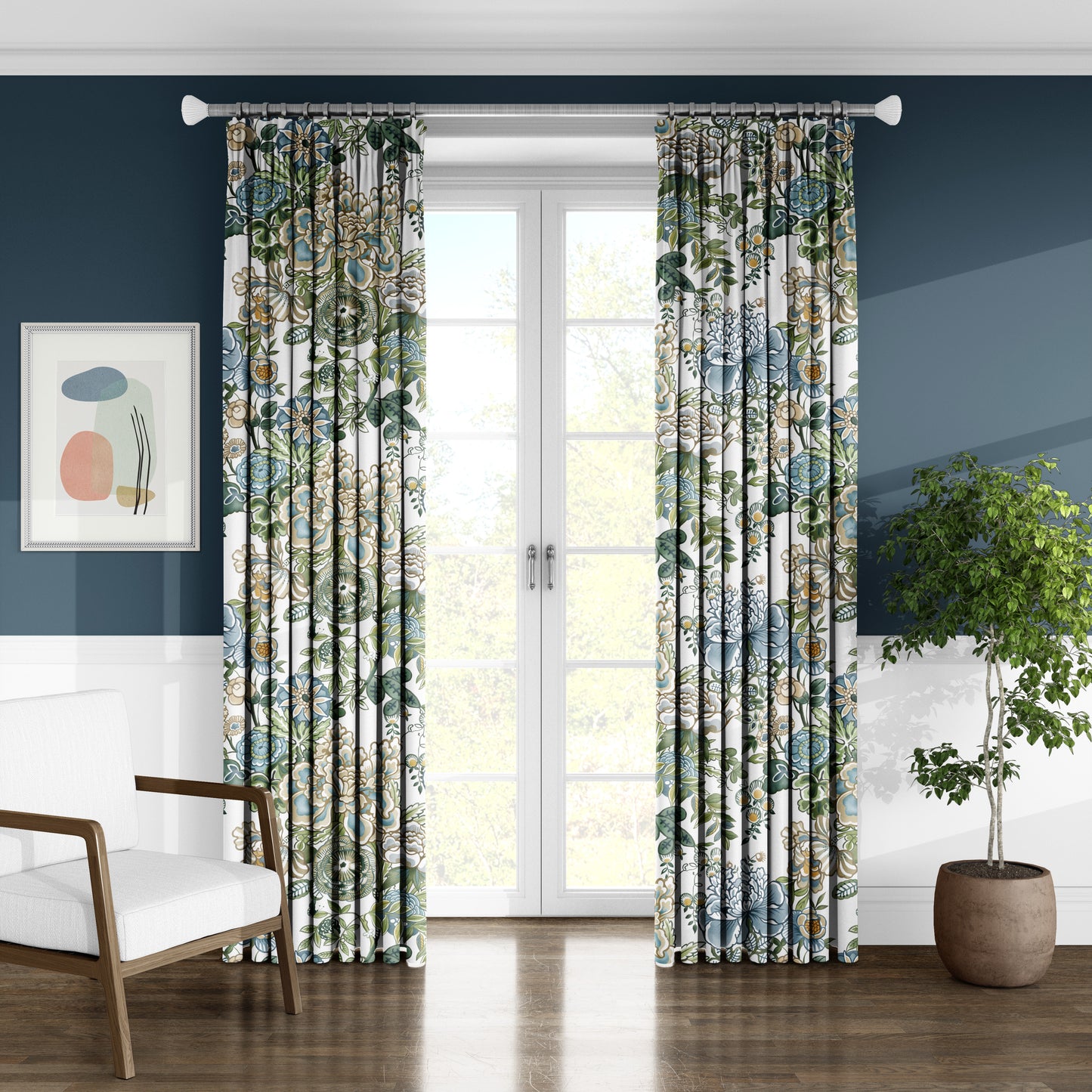 Serene Garden - Decorative Printed Fabric