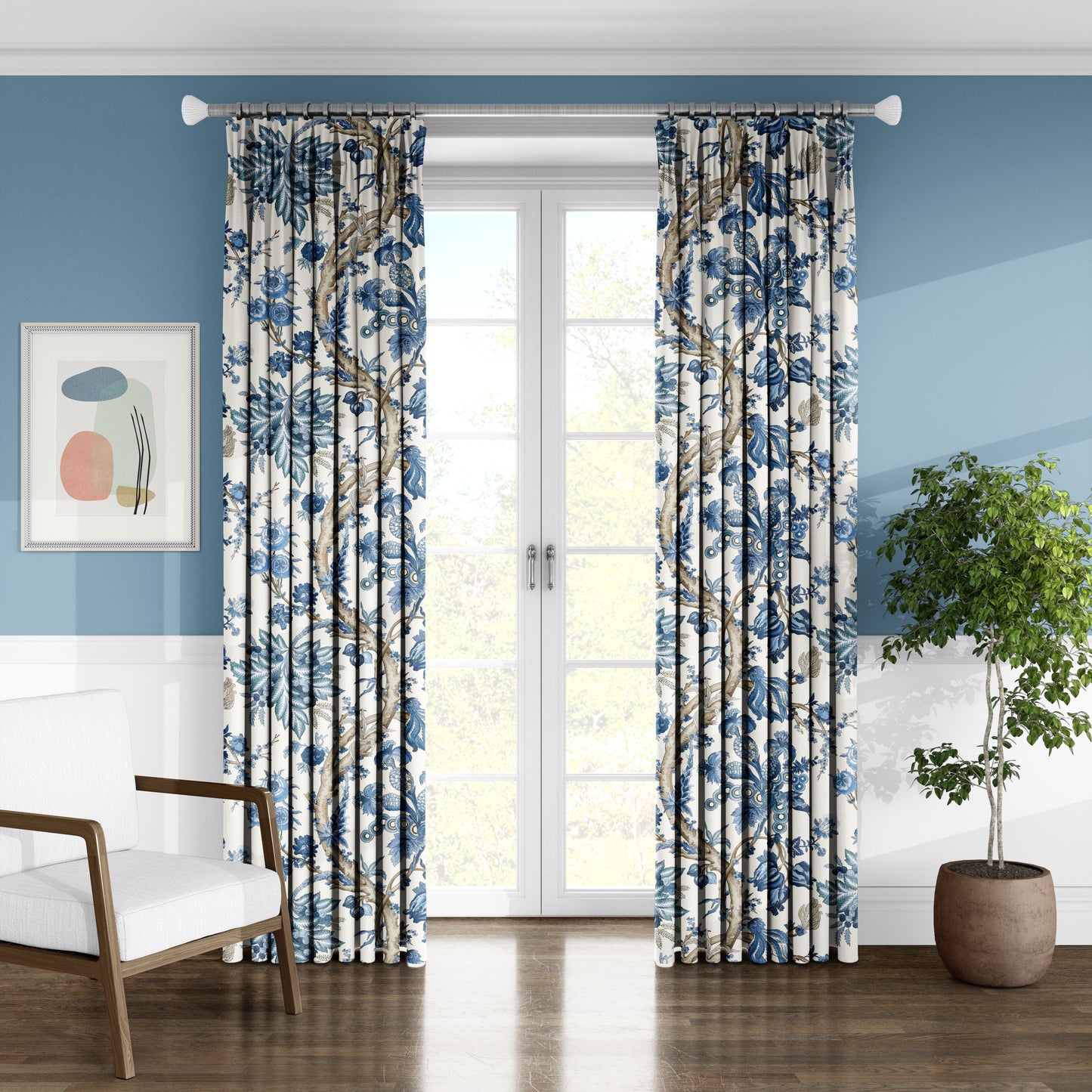 Delft Meadow - Decorative Printed Fabric