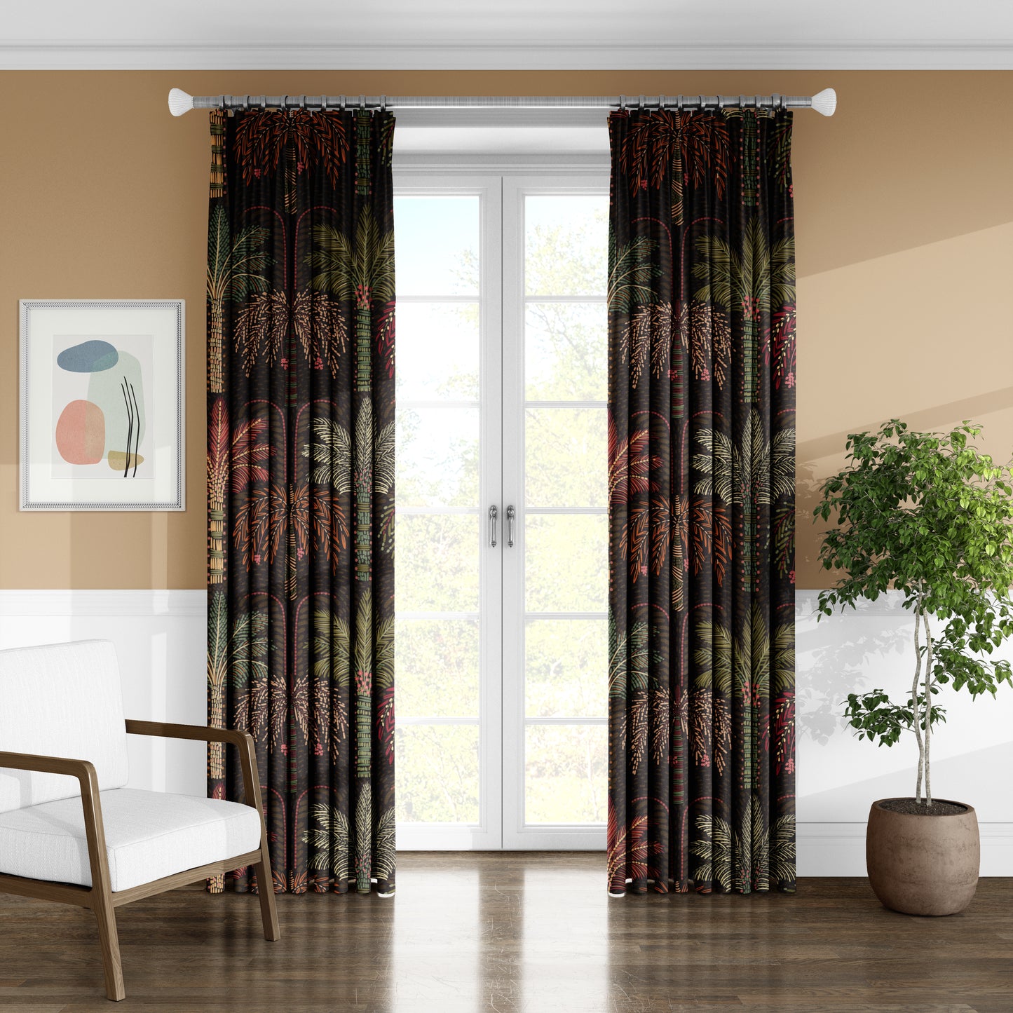 Tropical Palm Grove - Decorative Printed Fabric