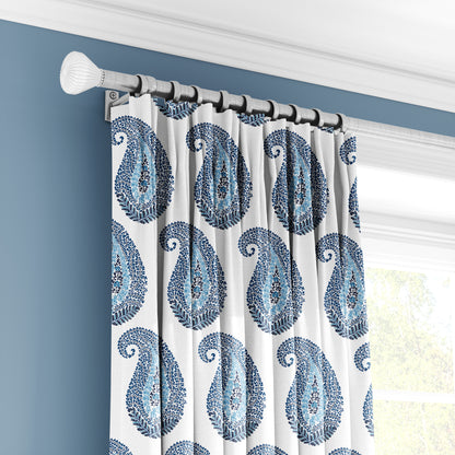 Indigo Teardrop - Decorative Printed Fabric