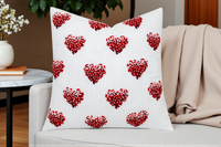 Heartline Hand Embroidered Cotton Blend Cushion Cover