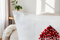 Heartline Hand Embroidered Cotton Blend Cushion Cover